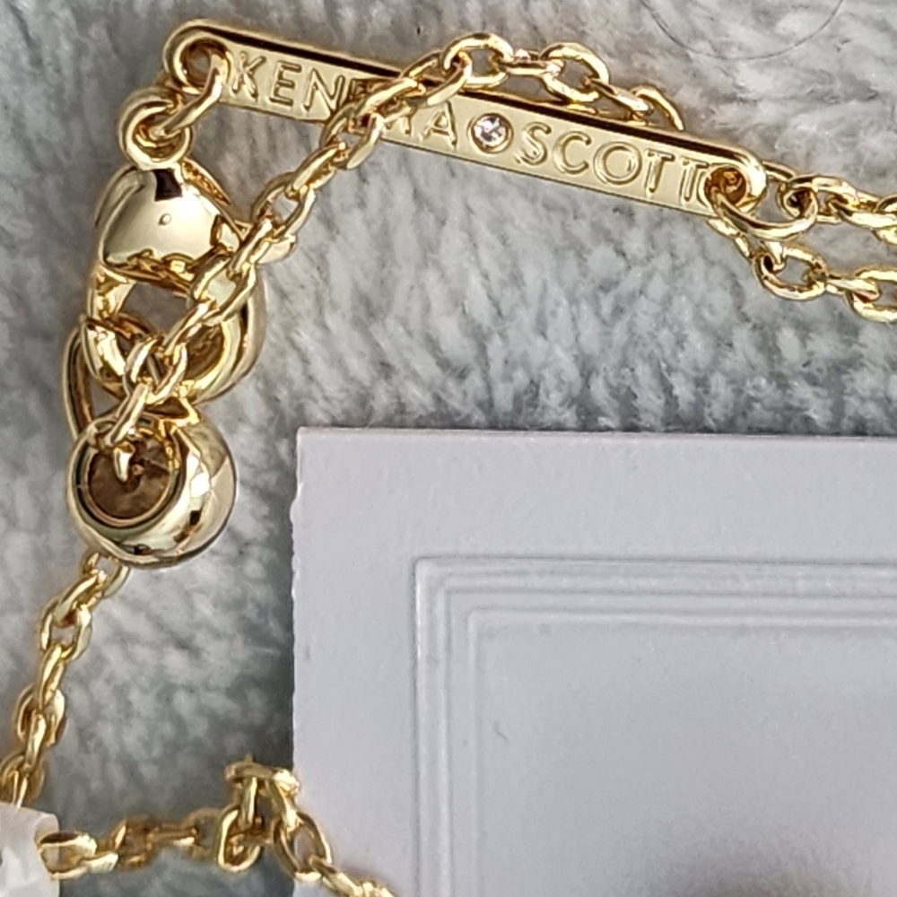 Gold "Greyson Sunburst"  Necklace with Dazzling Fixed Pendant NEW! Kendra Scott - Picture 6 of 8
